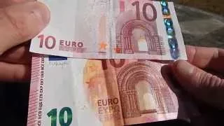 Новые 10 Евро и старые 10 Евро