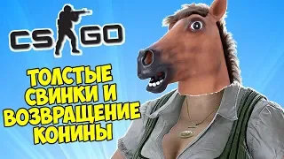 🐴 ТОЛСТЫЕ СВИНКИ И ВОЗВРАЩЕНИЕ КОНИНЫ АНТОНИНЫ - CS:GO Прятки (КС ГО Маньяк)