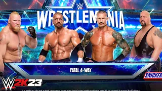 WWE 2K23 - Brock Lesnar vs Triple H vs Big Show vs Randy Orton | Fatal- 4 Way Match PS5 [4K]