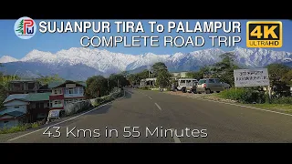 Scenic Drive from Sujanpur Tira to Palampur | 4K | Pahari Wanderer | DJI Osmo Action | Moto vlog