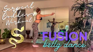 Tribal Fusion Belly Dance Free Class - Serpent Goddess Workout!