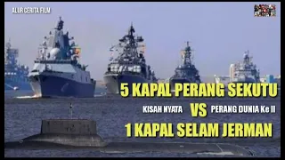 KAPAl SELAM JERMAN HANCURKAN BANYAK KAPAL PERANG SEKUTU | alur cerita film U-571