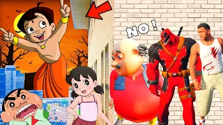 Chota Bheem Play Hide & Kill With Shizuka,Jack,Shinchan & Franklin | In Gta V.