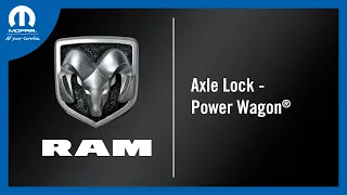 Axle Lock – Power Wagon®| How To | 2022 Ram 2500-3500