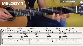 Beautiful Solo in B minor (Broken Down in 5 Melodies) with Backing Track!