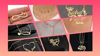 Top 10 Gold name pendant with Chain Design | Trending Designs For 2022 | #fashionforeveryyou