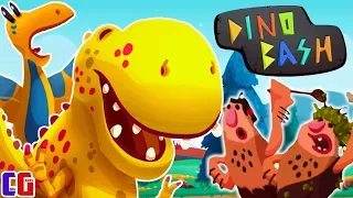 Dino Bash the attack on the EVIL TROGLODYTES! Protect the dinosaur egg cartoon game Dino Bash