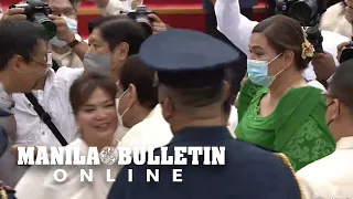 Outgoing President Rodrigo Duterte and President-elect Bongbong Marcos attend  the inauguration of V