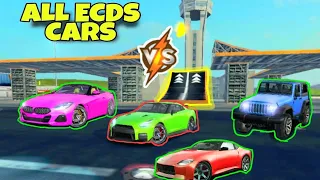 High jump vs All ECDS Cars || PART-1 || Extreme car Driving simulator #extremecardrivingsimulator
