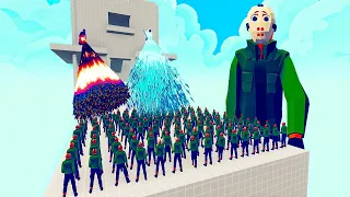 100x JASON VOORHEES army + 1x GIANT vs 4x EVERY GOD   Totally Accurate Battle Simulator TABS