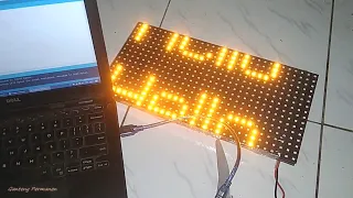 P10 LED Matrix Display Module Arduino Uno DMD2 Library Marquee Function Testing Direction Step Speed