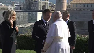 Macron accueille le pape François au Palais du Pharo à Marseille | AFP Images