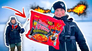 PENALTY FISHING - Loser Must Eat Korean FIRE Noodle!! | Team Galant