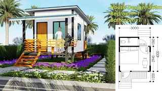 Small House Design 1 Bedroom | 1 Bathroom | 3x4 m. | 12 Sq. m.