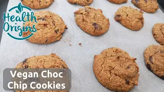 Vegan Chocolate Chip Cookies with applesauce (gluten free, oil free)