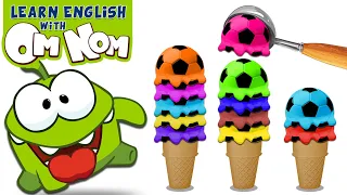 Om Nom의 맛있는 축구 아이스크림 스쿱으로 아기들을 위한 숫자를 배워보세요!