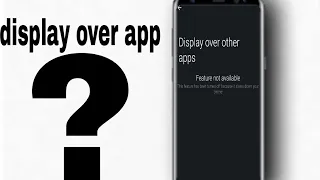 How To Fix Display Over Other Apps Feature Not Available redmi a1.