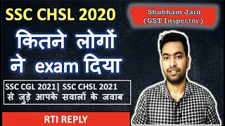 SSC CHSL 2020 attendance| कितने लोगों ने exam दिया | SSC CGL 2021 & CHSL 2021 कब हो सकता है