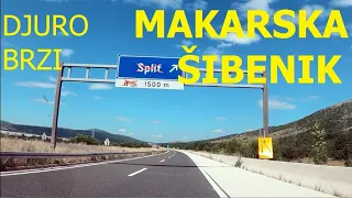 Zagvozd (Makarska) - Vrpolje (Šibenik), highway A1, Dalmatia, Croatia, June 2023