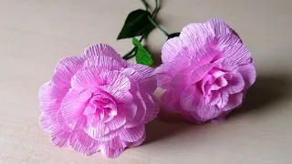 How to make an easy paper flower using crepe paper - Crepe paper flower tutorial