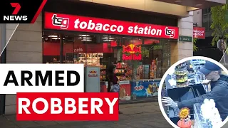 Shocking footage emerges of brazen daylight robbery | 7 News Australia