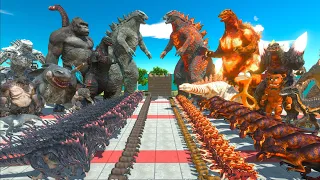 Dark Monster War - Team Dark GODZILLA 2014 x KONG VS Team Orange Burning Godzilla x Nuclear Godzilla