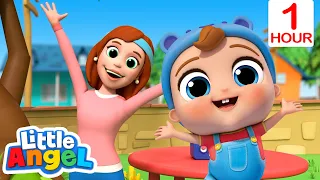 Heads Shoulders Knees And Toes | Little Angel | Kids Cartoons & Nursery Rhymes | Moonbug Kids