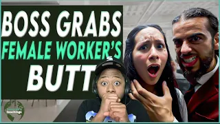 VIOLENCE IS SOMETIMES THE ANSWER!!!!!! Boss Grabs Female Workers BUTT!!!!! Leek.251 Reacts
