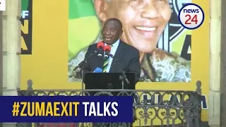 Ramaphosa breaks silence on #ZumaExit talks; says NEC will finalise #Zexit on Monday