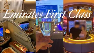 eng) 에미레이트 항공 A380 일등석 리뷰✈️| Emirates A380 First Class Suite Review (ICN-DXB) | 무제한 캐비어, 돔페리뇽, 쇼퍼서비스