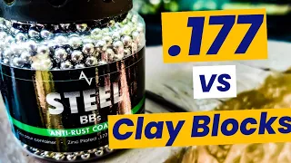 How Powerful is a BB Gun??? - .177 vs Clay Blocks!!!