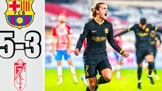 Barcelona Vs Granada Highlights 5-3 🔥 Goals Highlights 2021 Copa del Rey.