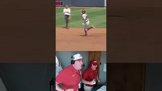 Alabama Softball Radio Booth reacts to Jenna Johnson's go-ahead homer against Ole Miss  #shorts