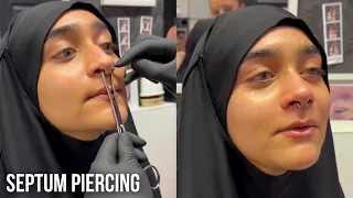 SEPTUM PIERCING 😨 #piercing #septum #septumpiercing