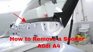 How to Remove the Spoiler and the Tailgate Panel  Audi A4