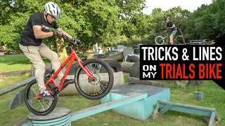 RIDING SICK LINES ON MY TRIALS BIKE!