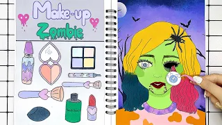 Paper Diy| Paper arts and crafts |Enid's Zombie Makeup 💄💋 Paper Cosmetics| Super Diy Paper