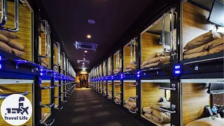 $42 Luxury CAPSULE HOTEL in Japan with Too Many Free Services | 🛌😴Anshin Oyado Shimbashi