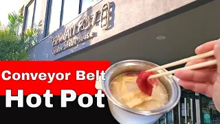 Hawaii Pot Shabu Shabu House | Conveyor Belt Hot Pot Mukbang | Thrills Soft Serve For Dessert!