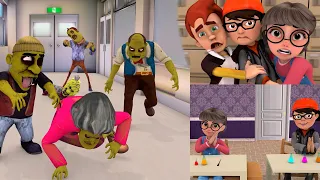 Nick, Tani vs Brian and the zombie war in the school Best Animation Movie -Scary Teacher 3D