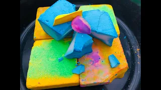 ASMR Crunchy, Crispy Dyed Gym Chalk w/ black reforms| Oddly Satisfying | Sleep Aid | Stress Relief