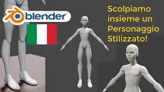 Creiamo un personaggio stilizzato insieme - Blender Timelapse con spiegazione