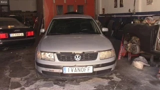 Ремонт автомобиля VW Passat 1996 1,9D Замена щёток генератора.