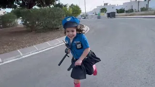 Amira plays police