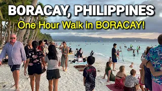 4K 🇵🇭 Boracay Philippines 2024 | ONE HOUR WALKING TOUR in BORACAY