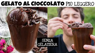 GELATO AL CIOCCOLATO fresco e più leggero SENZA GELATIERA senza latte panna e uova | Davide Zambelli