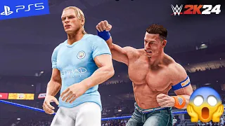 WWE 2K24 - John Cena vs. Erling Haaland - Epic Match | PS5" [4K60]