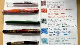 #currentlyinked in May 2024 | Vintage Pelikan, Benu, Franklin-Christoph, Leonardo