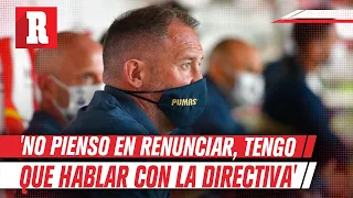 Lillini tras nueva derrota de Pumas: 'No pienso en renunciar, tengo que hablar con la directiva'