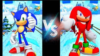 SNOW MOUNTAIN ZONE || Sonic vs knuckles: Sonic dash endless running || New MAP Zone💥
